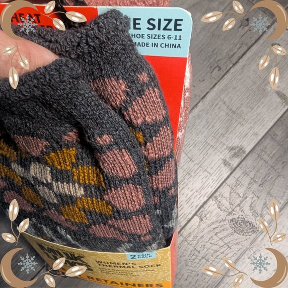 Muk Luks Women’s Thermal Sock 2-Pair Pack | Heat Retainers | Size 6-11 | NEW - Picture 5 of 7